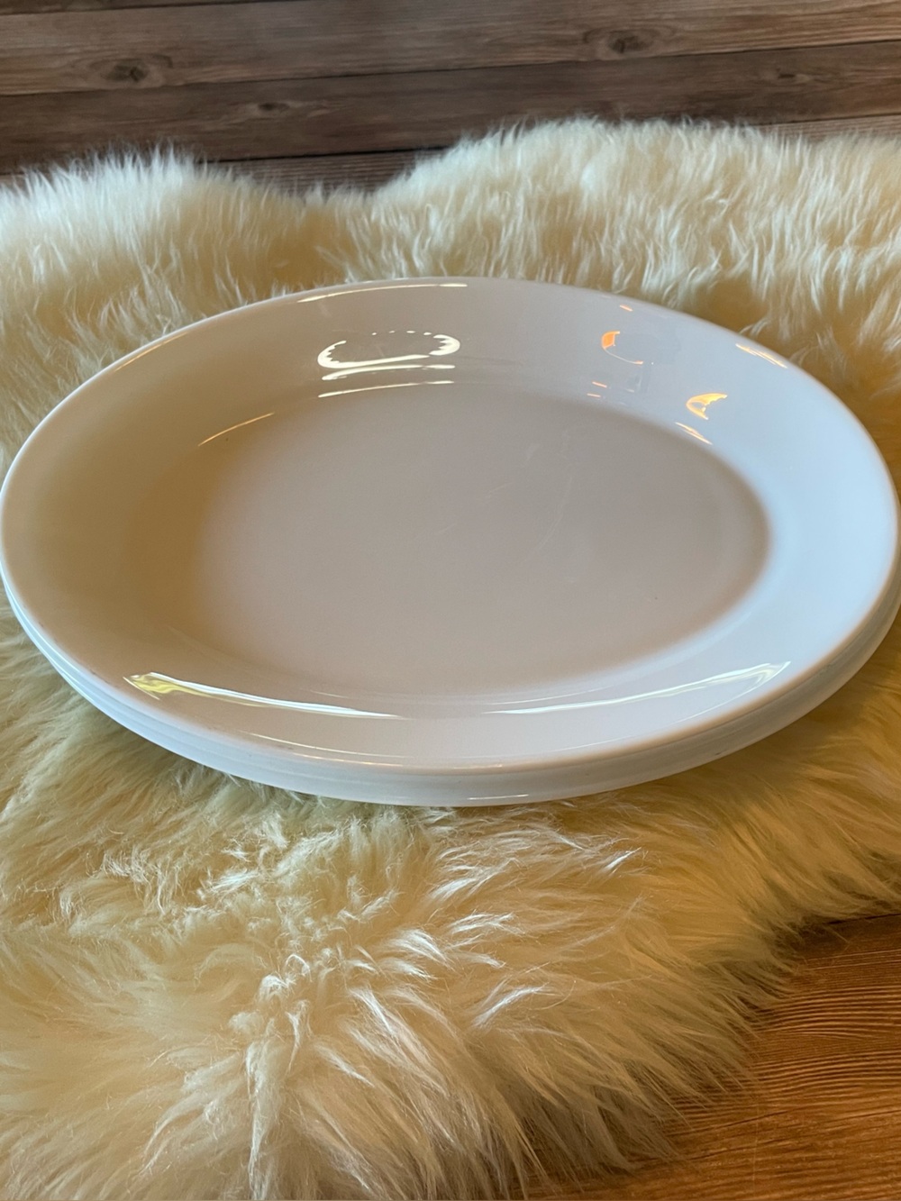 Vintage Arcopal France ~ 80s  Opal Glass Plates